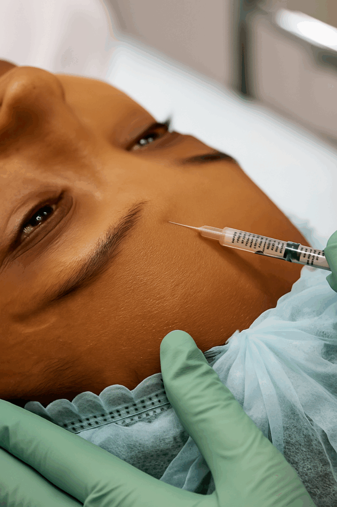 Tratamiento de ácido hialurónico en frente